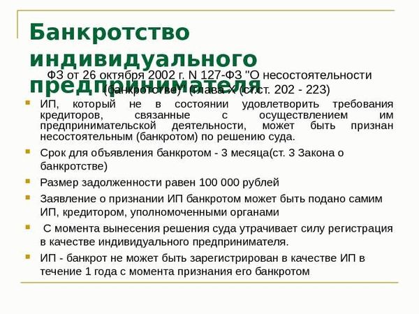 Банкротство ИП с долгами в 2024 году: основные положения