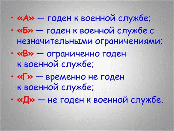 Группа здоровья «В» — ограниченно годен