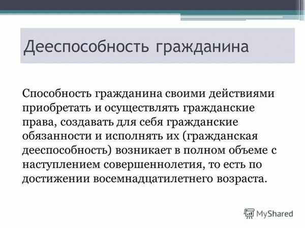 Из чего состоит дееспособность гражданина