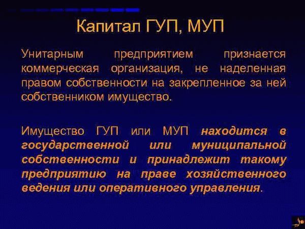 Законодательное регламентирование деятельности государственного унитарного предприятия