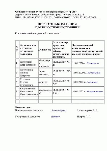 В каких случаях нужно оформлять лист ознакомления?