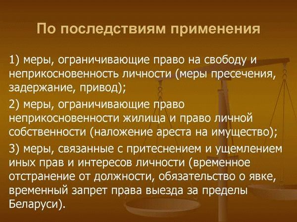 Меры пресечения: понятие и сущность