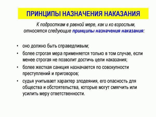 Цель назначения наказания