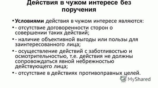 Обязательство действия. Действия в чужом интересе без поручения стороны. Действия без поручения. Действия в чужом интереебез поручения это. Обязательства из действий в чужом интересе без поручения.