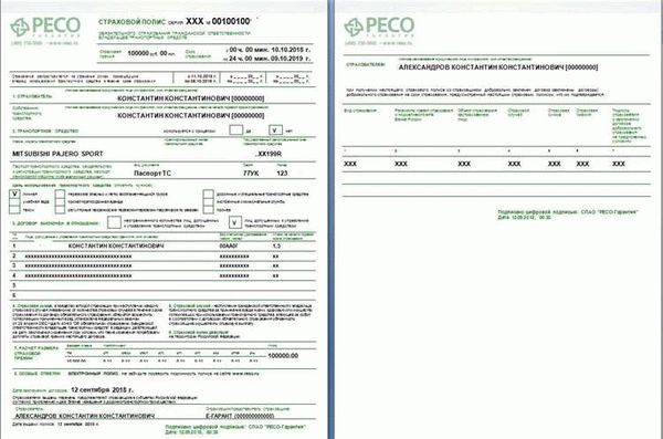 Для оформления полиса ОСАГО в РЕСО-Гарантия вам потребуется: