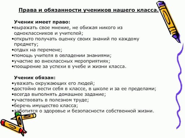 Обязанности школьников выполнять учебные задания