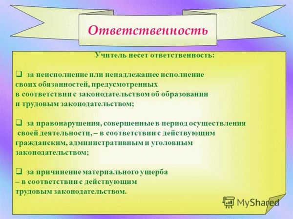 Обязанности учителя: чего требует должность