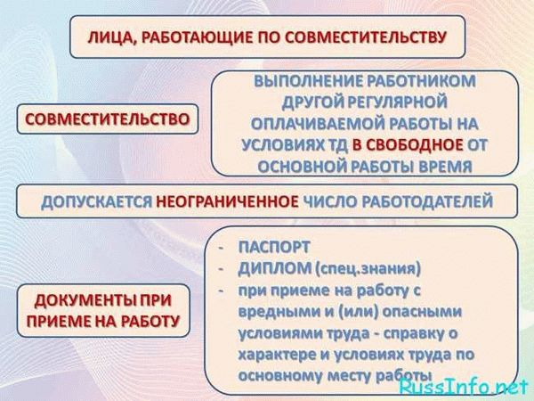 Требования и ответственность работника по совместительству