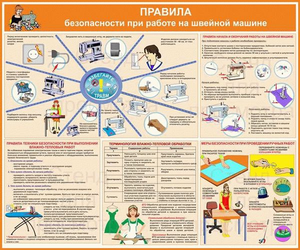 Правила техники безопасности при работе в швейных мастерских