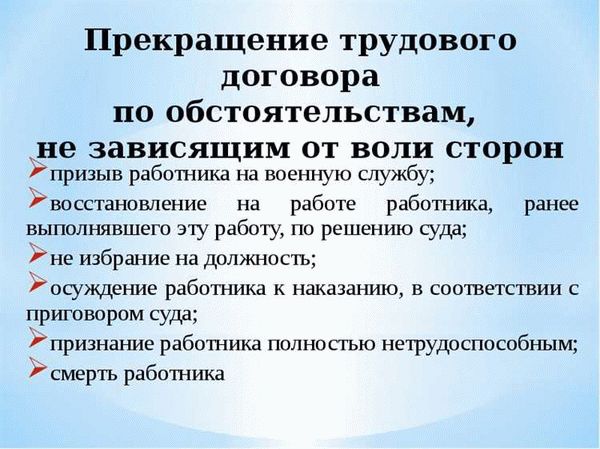 Прекращение контракта по заявлению работника