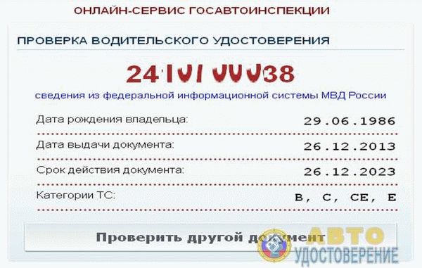 Методы проверки водителя по номеру и дате выдачи водительского удостоверения