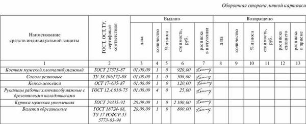 Учет СИЗ в 2024 году