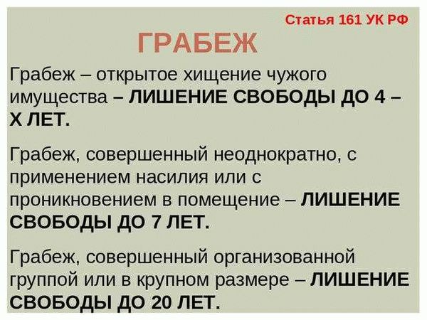 Применение грабежа в связи с другими преступлениями