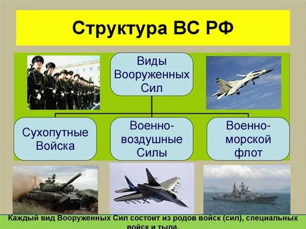 Виды вооруженных сил Российской Федерации и роды войск